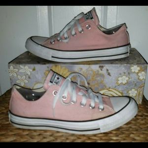 CONVERSE WOMEN'S 7.5 PINK LACE UP SNEAKERS SHOES